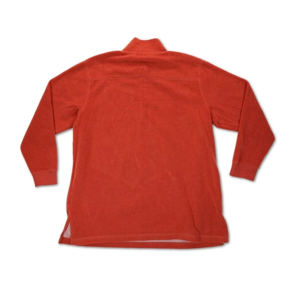 Soft Surroundings‎ Women's Cozy Sweater XL Dark Orange Henley Button Mock Neck